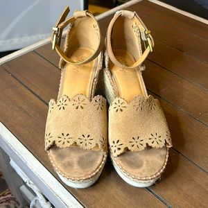 Crown Vintage Ankle Strap Wedge Espadrilles